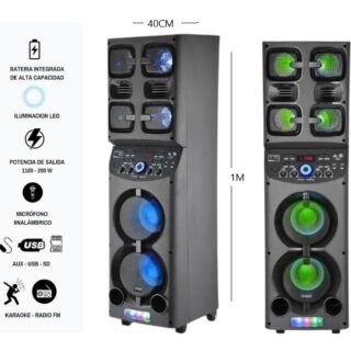 PARLANTE TORRE CON MICROFONO