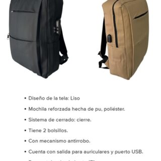 MOCHILA PORTA NOTEBOOK C/ USB
