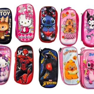 CARTUCHERA DOBLE PERSONAJE 3D RELIEVE - BS.AS -