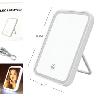 YB-005 ESPEJO DE MAQUILLAJE CON LUZ RECARGABLE