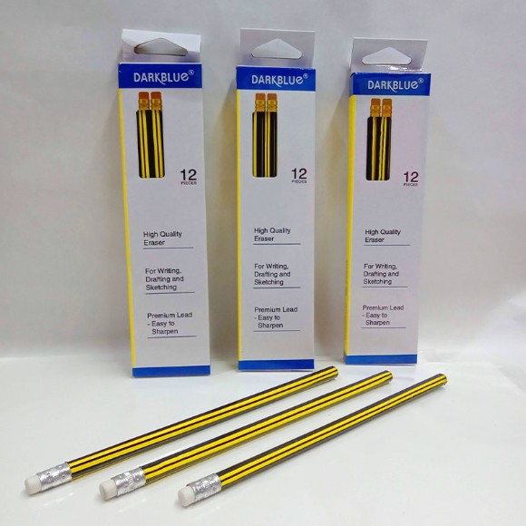 LAPIZ NEGRO HB con GOMA x 12 _____________________