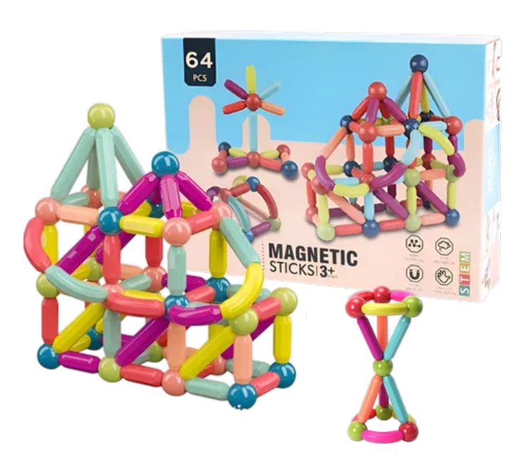 JUEGO MAGNETICO 64PCS