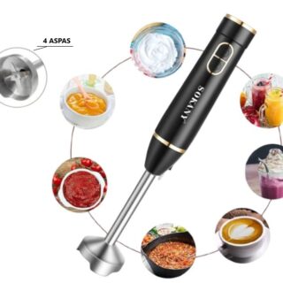 SK-DD-1805 BATIDORA MINI PIMER NEGRA ACERO 300W