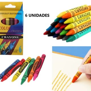 CRAYONES DE CERA COLORES X 6U.