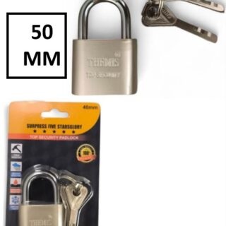 CANDADO PLATEADO ARO CORTO 50MM