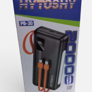 POWER BANK 20000mAh HYTOSHY C/LINTERNA C/RAPIDA -