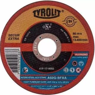 DISCO DE CORTE METAL 1.0 TYROLIT x 25UNIDADES