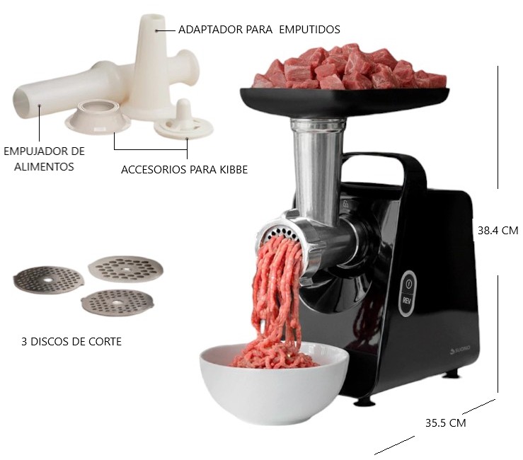 PICADORA DE CARNE ACERO INOXIDABLE 800W