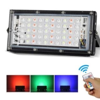 REFLECTOR RGB 50W CON CONTROL REMOTO