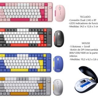 KIT DE TECLADO Y MOUSE INALAMBRICO NOGA