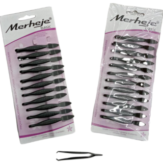 PINZA DEPILAR NEGRA X12 __________________________