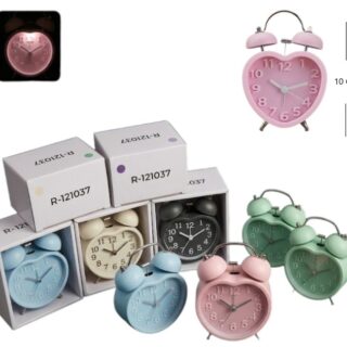 RELOJ DESPERTADOR C/CAMPANA CORAZON