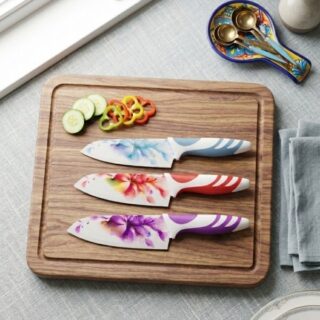 Cuchillo chef de acero inoxidable con diseños