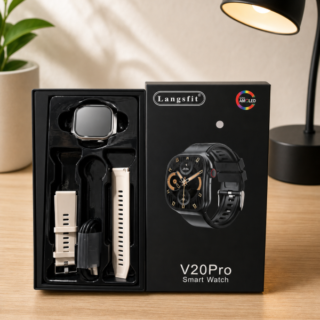 reloj inteligente v20 pro (beigh y negro)