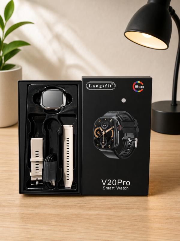 reloj inteligente v20 pro (beigh y negro)