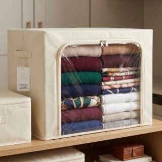 Caja organizadora de tela XL con visor DL2160
