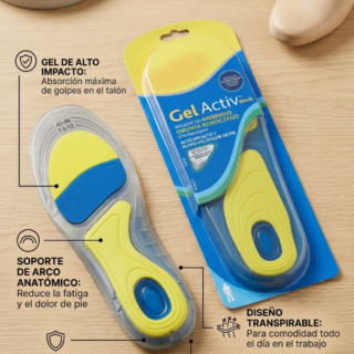 Plantilla ortopédica gel alivia dolor de pie para hombre S25-351