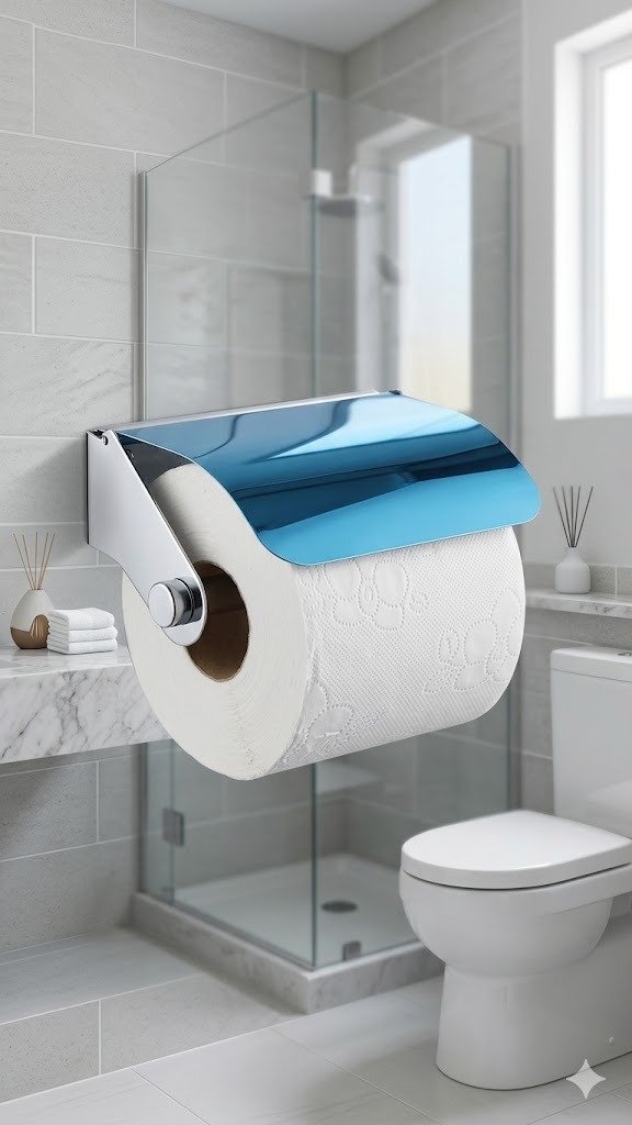porta rollo papel higienico acero inoxidable