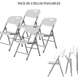 SILLA PLEGABLE PACK X4