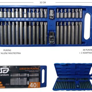 SET DE PUNTAS DESTORNILLADORES 40PCS MELECH-284