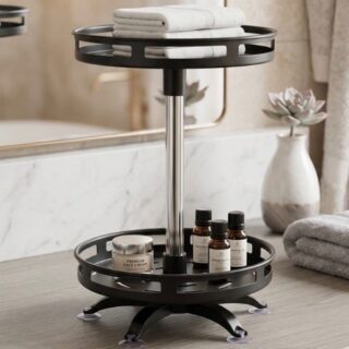 Organizador giratorio metálico de 2 niveles DL2280
