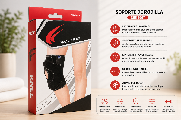 Soporte de rodilla compresión A-13801