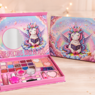 Kit Unicornio de maquillaje infantil con espejo V6438