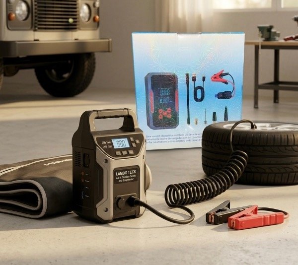 Arrancador con compresor portátil 4 en 1 10000mAh recargable C-002