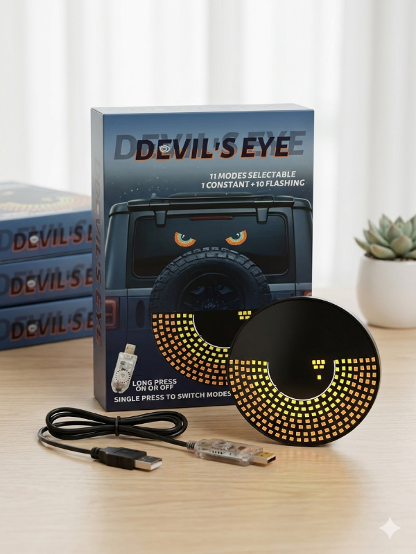 Ojos luz led para parabrisas con varios ritmos de luces (par chico) D-04561