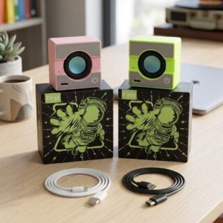 Mini parlantes Bluetooth x1 (color rosa y verde) EX01738
