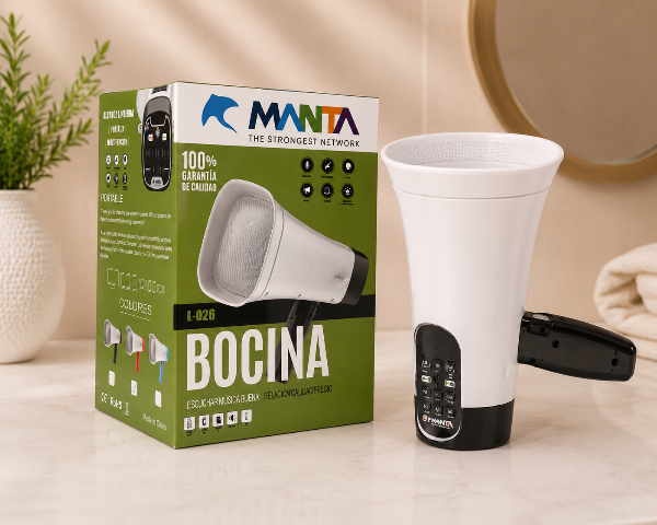 Bocina altavoz portátil con linterna L-026