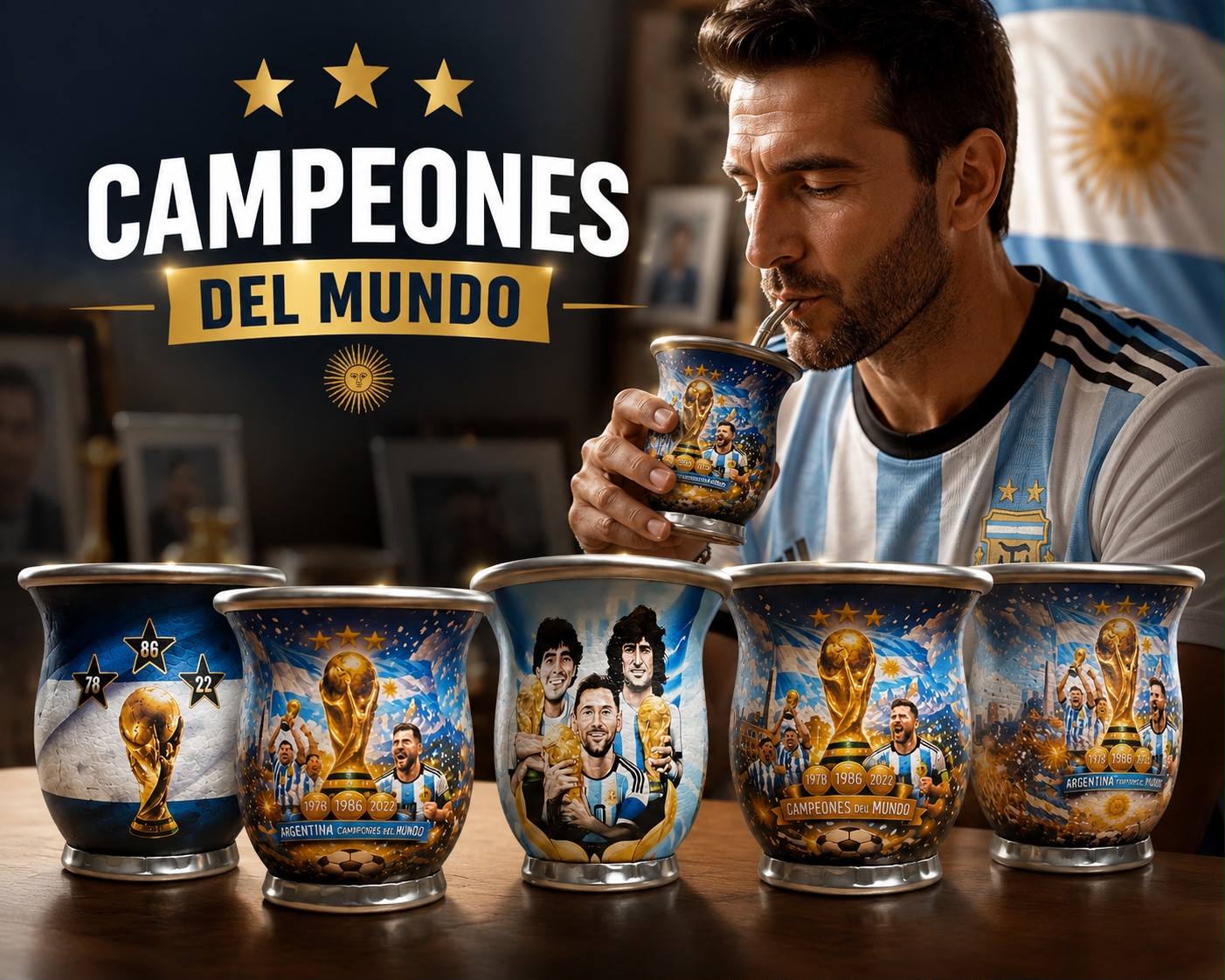 MATE FORRADO ARGENTINA interior VIDRIO ___________