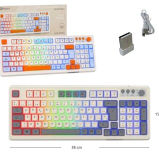 TECLADO INALAMBRICO RGB 2.4 RECARGABLE