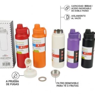 BOTELLA SPORT 800ml ACERO DOBLE PARED