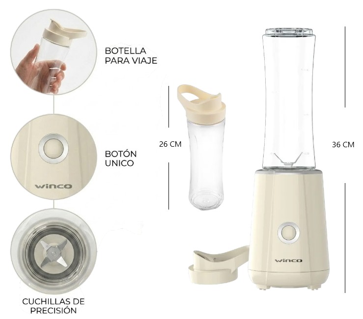 LICUADORA DEPORTIVA C/ VASO WINCO