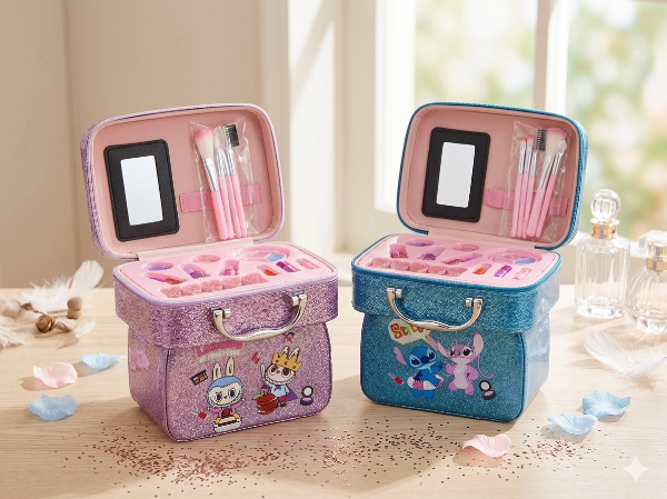 Maletin de maquillajes infantil con pinceles de Stitch y Labubu C-84309