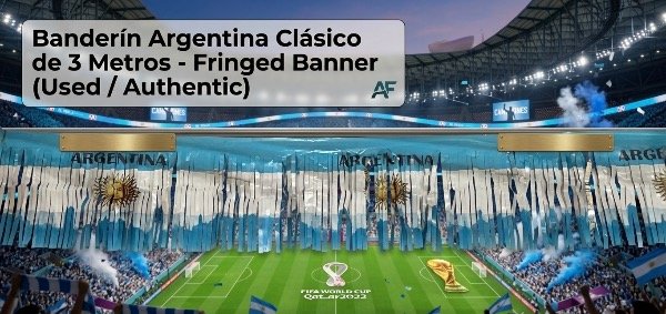 Banderín de la bandera de Argentina 3mt