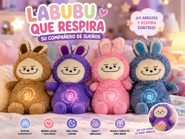 Labubu peluche que respira MC1089