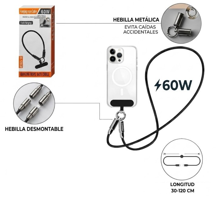 CABLE DE CARGA PARA COLGAR 30-120CM