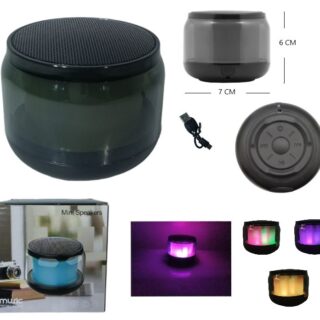 AYV0335 PARLANTE MINI BLUETOOTH C/LUZ COLORES
