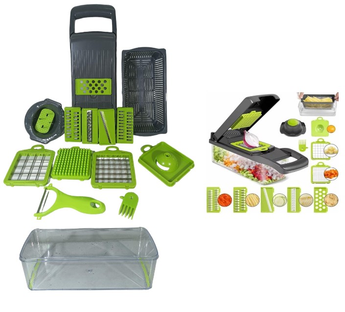 RAKA1 MANDOLINA PICADOR DE VERDURAS 16PCS