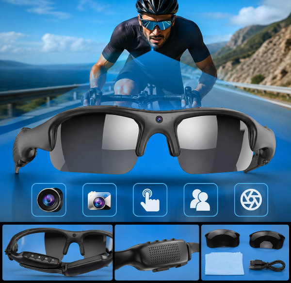 Lentes con cámara calidad premium recargables tipo C YJ-01