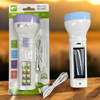 LINTERNA RECARGABLE USB Y SOLAR MEDIANA