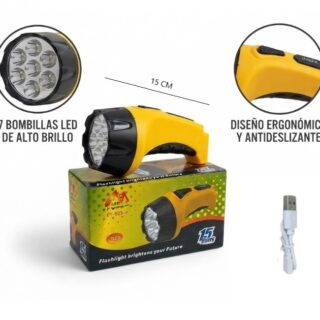 LINTERMA 7 LED RECARGABLE