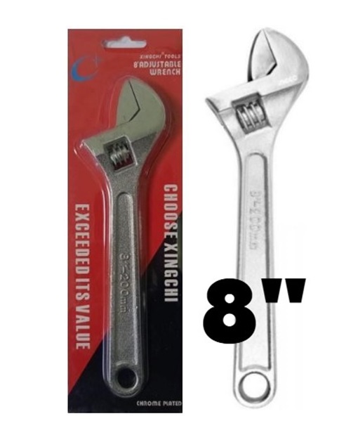 LLAVE FRANCESA 8" EN BLISTER