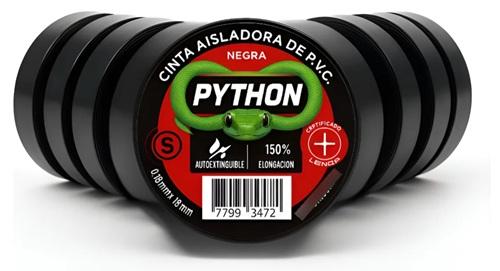 CINTA AISLADORA PYTHON 10 MTS AUTOEXTINGUIBLEx10un