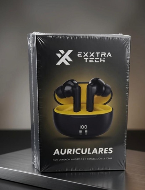 AURICULAR INALAMBRICO EXXTRATECH C/VISOR CARGA - B
