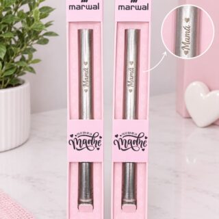 BOMBILLA CHATA ACERO INOX frase MAMA _____________