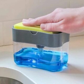 DISPENSER DE DETERGENTE CON PORTA ESPONJA