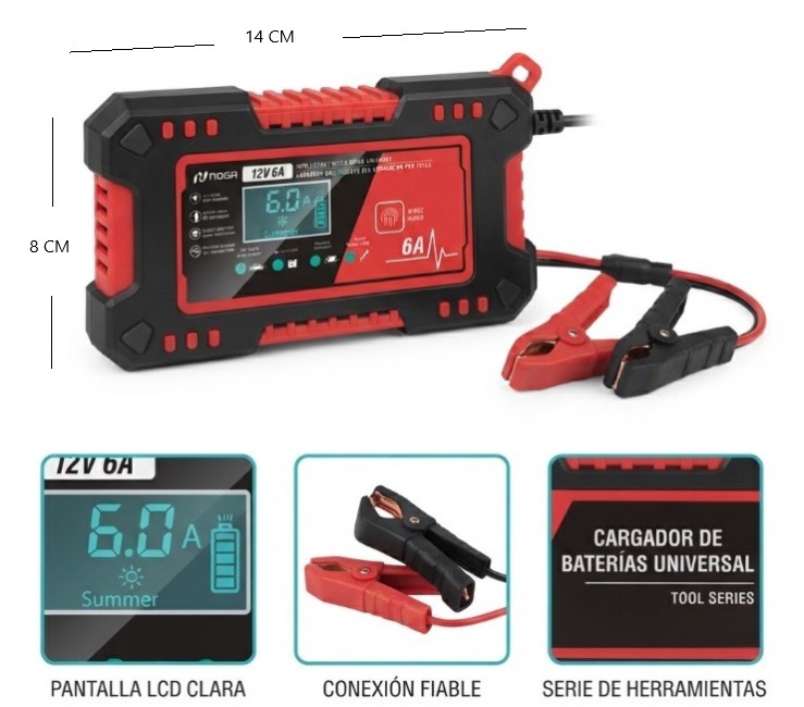 CARGADOR DE BATERIA UNIVERSAL 6A